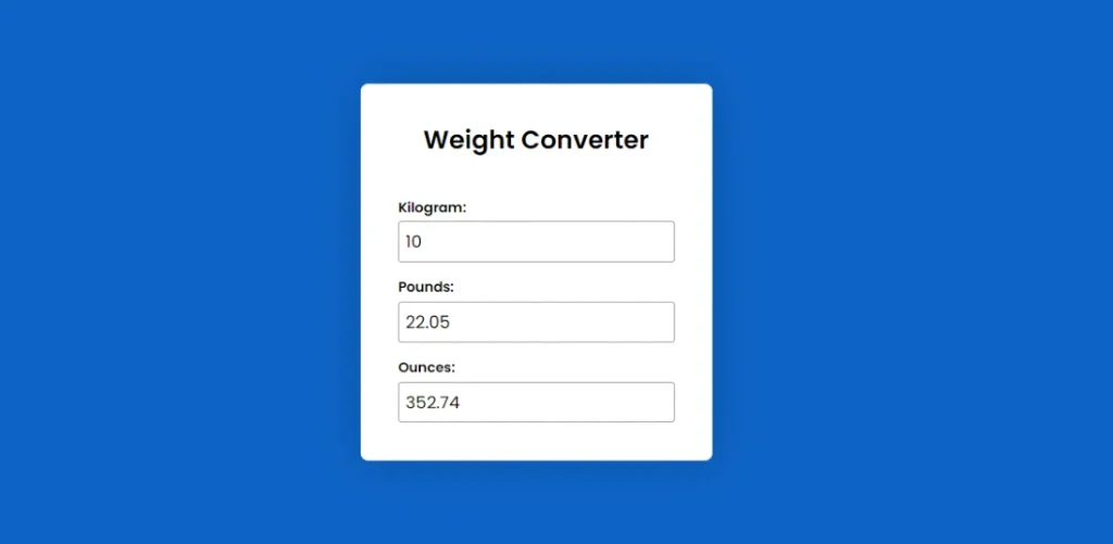 How to Create a Weight Converter using JavaScript
