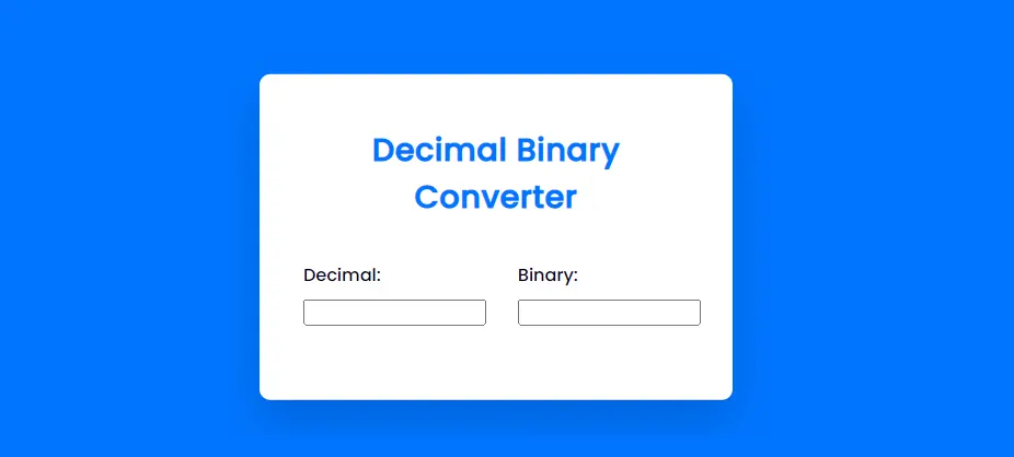 Create decimal and binary input boxes
