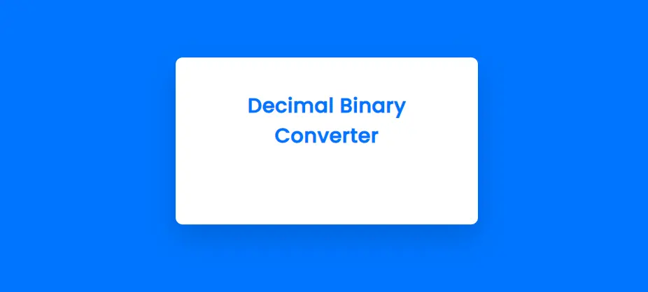 Add heading in Decimal To Binary Converter