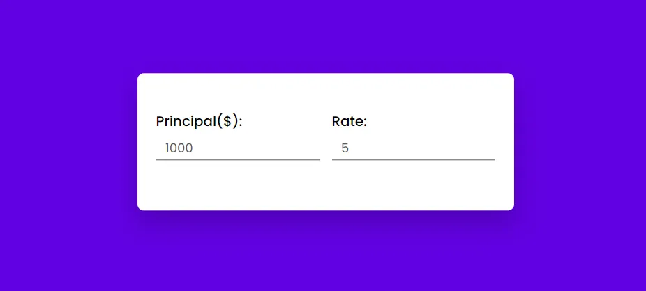 Create input boxes within the Interest Calculator
