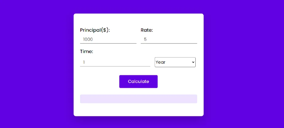 Create a box to view the calculator's results