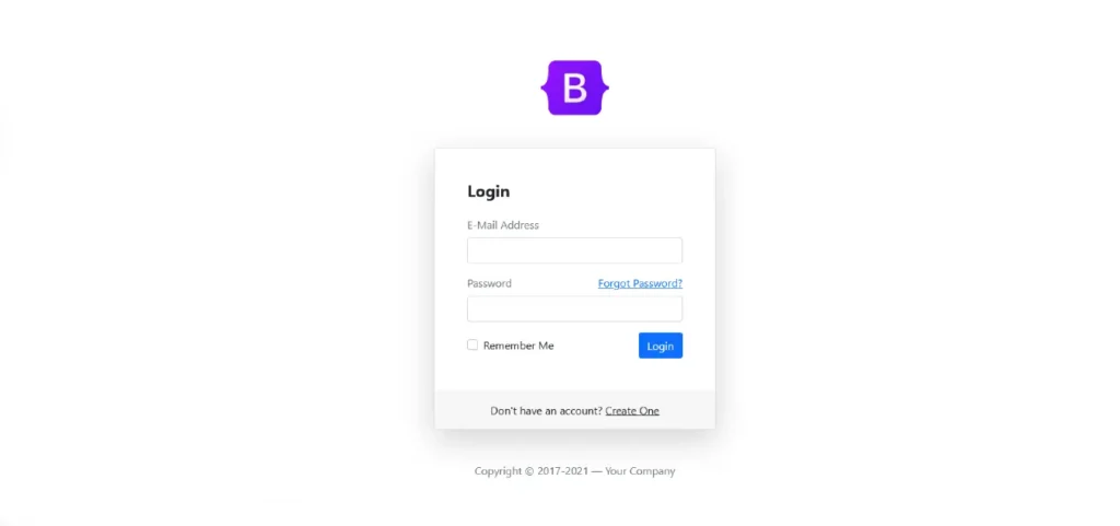 Login Page Bootstrap​