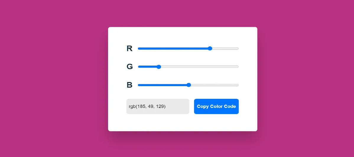 RGB Color Generator with JavaScript